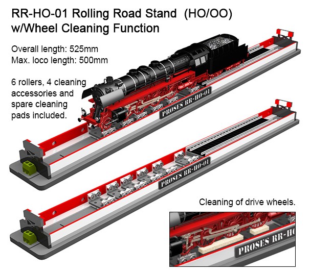 PRR-H0-01 Rollenprüfstand 500 mm Spur H0/00