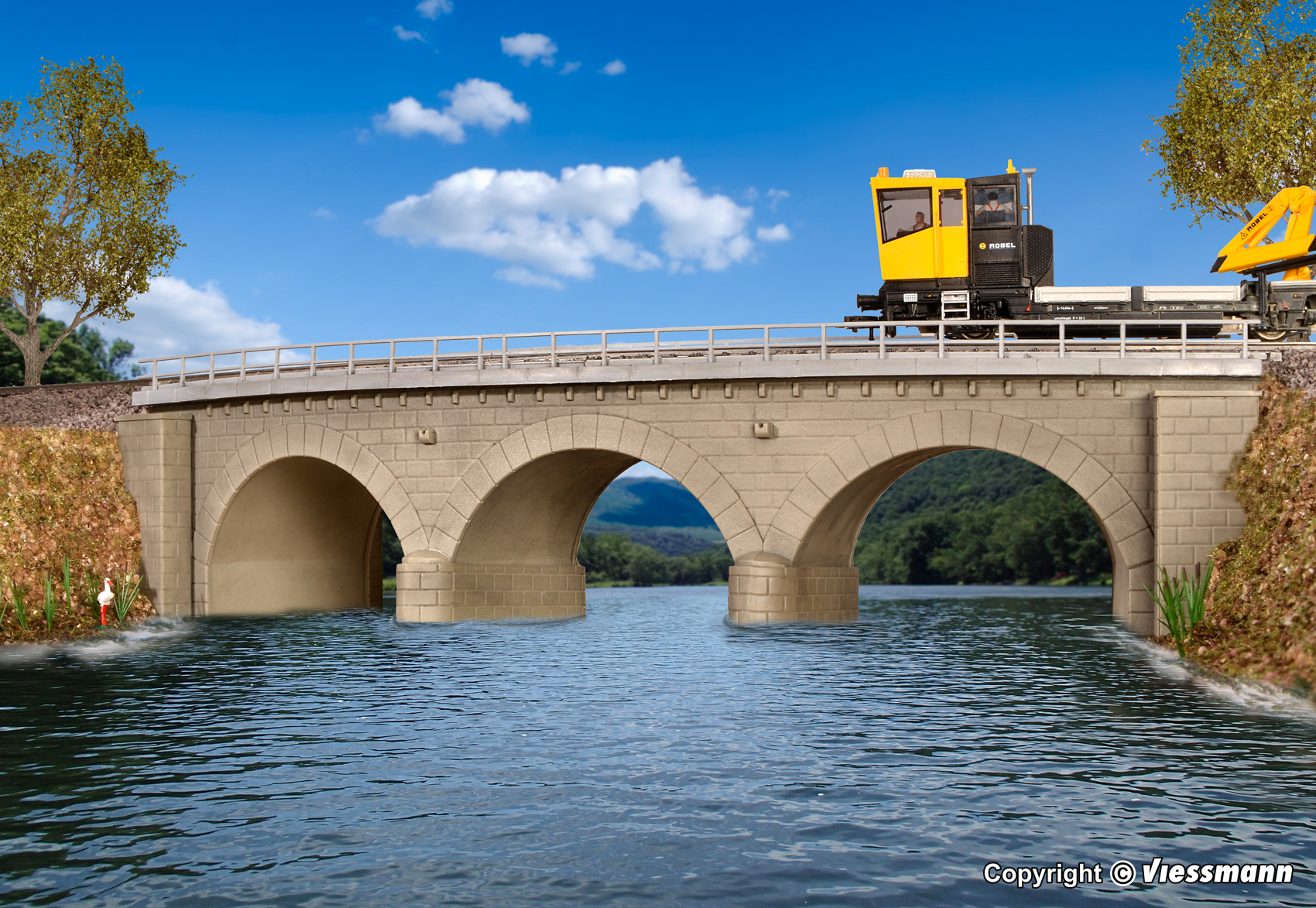 Kibri 39722 Steinbogenbrücke, gebogen, eingleisig