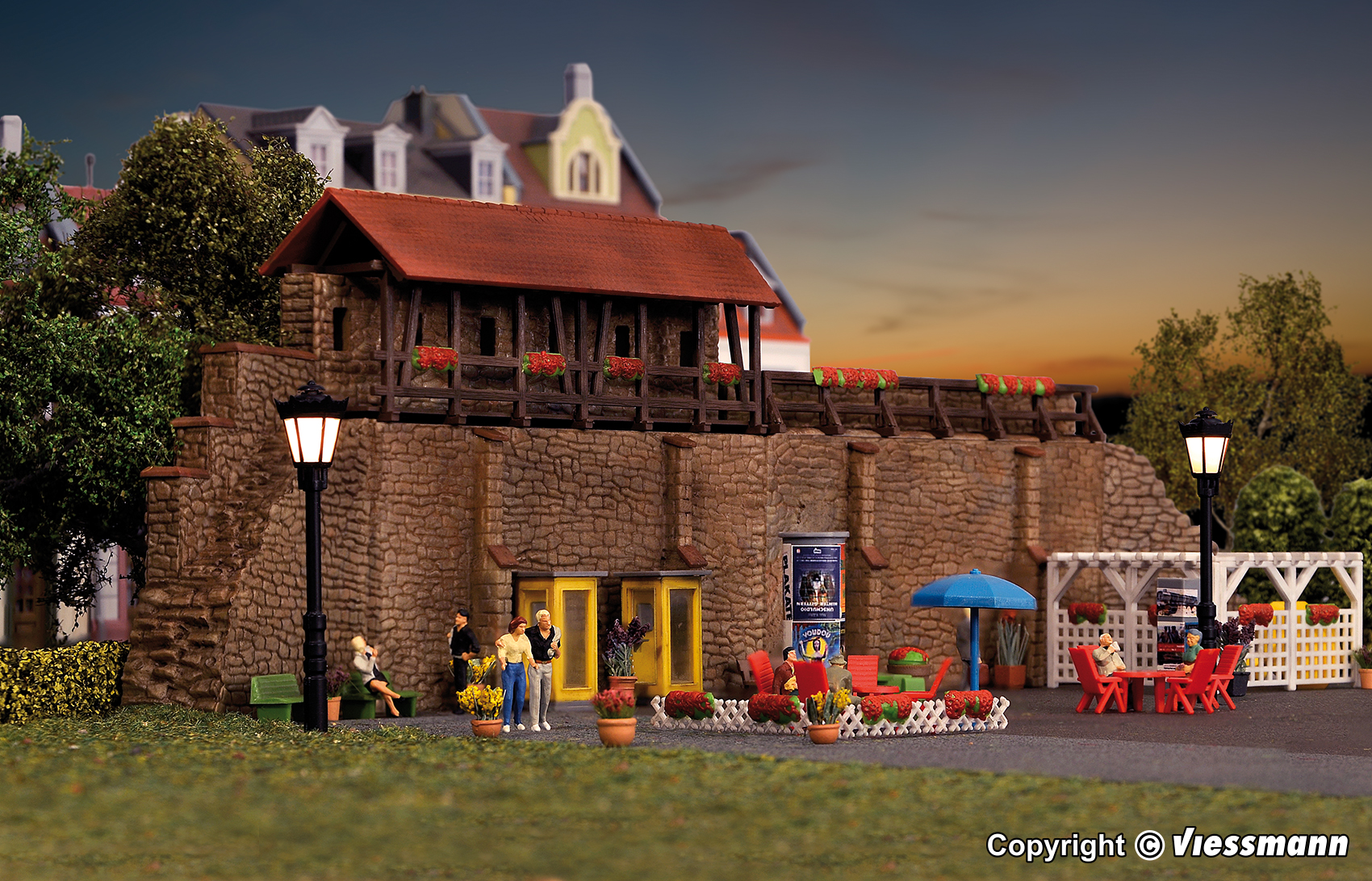 Kibri 38916 Stadtmauer mit Kleingarten in Weil