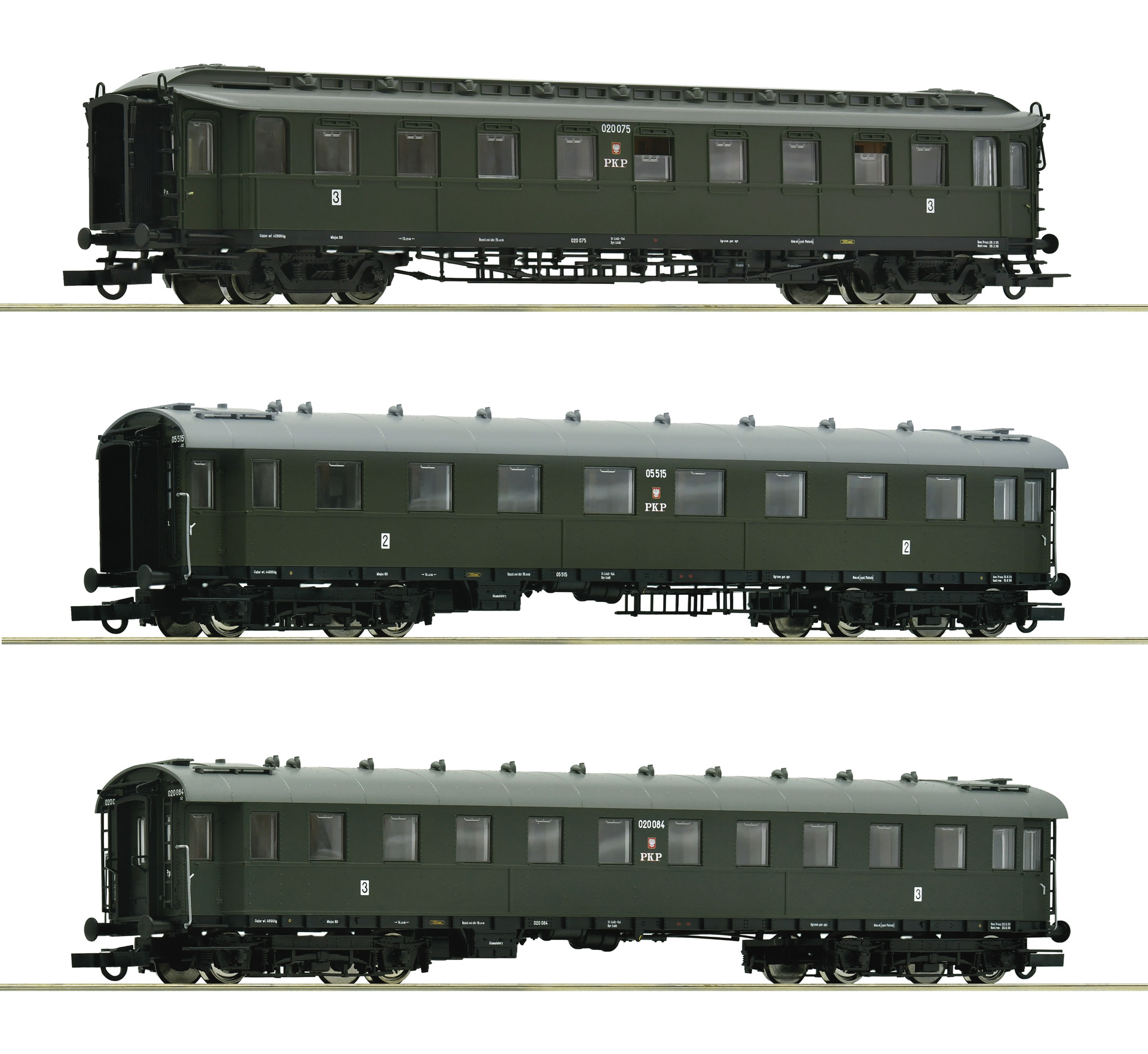6200112 PKP Schnellzugwagen Set 3tlg. Ep.3