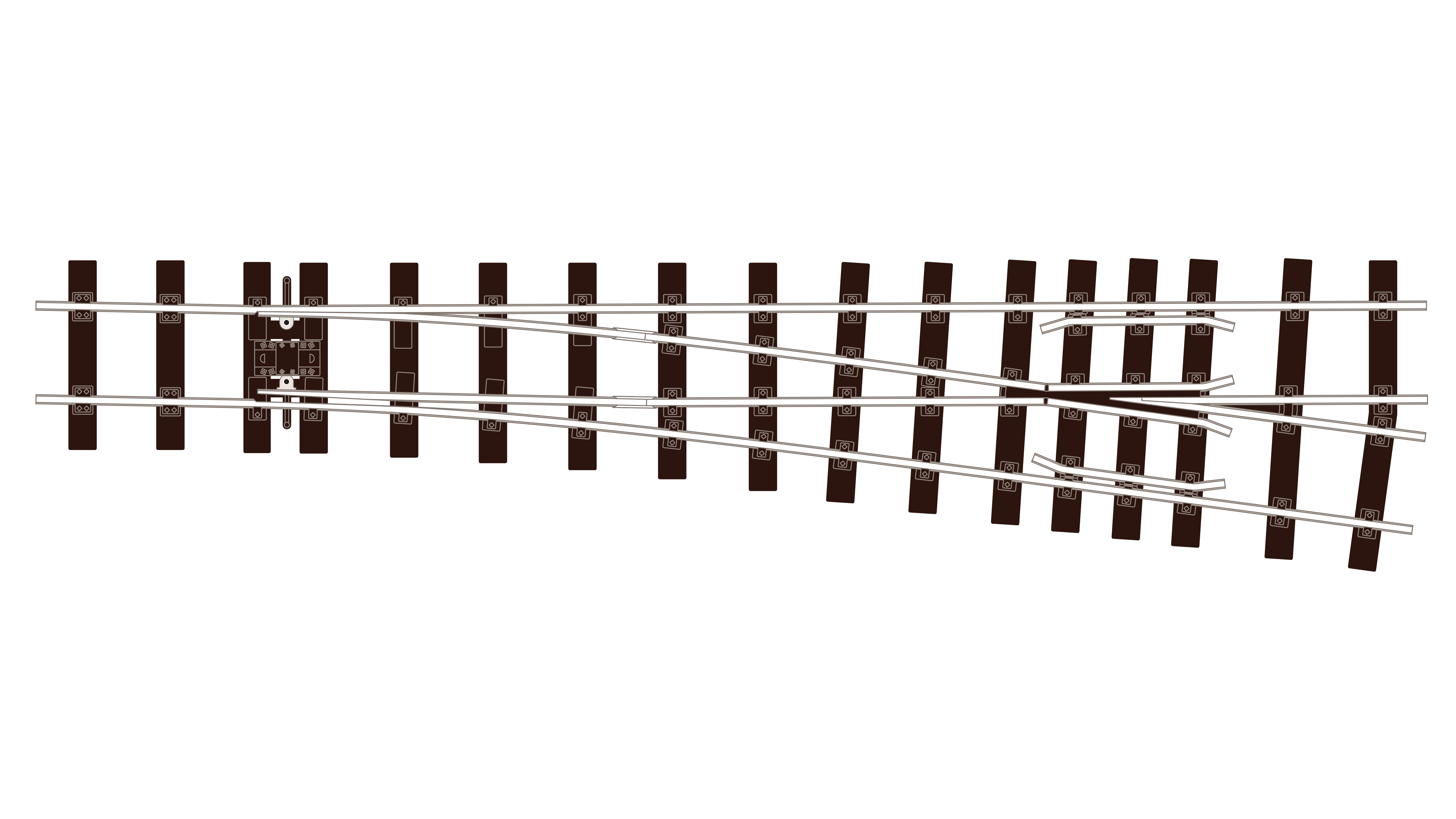 SLE695 Weiche mittl. Radius rechts