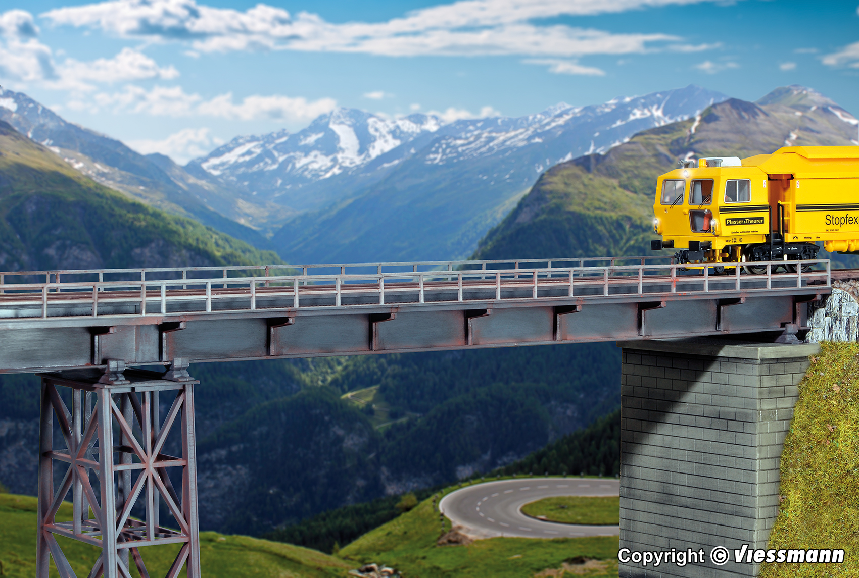 39705 Stahlträgerbrücke, gerade, eingleisig