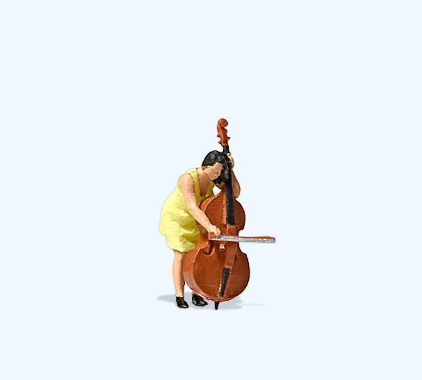 Preiser 28273 Musikantin mit Kontrabass