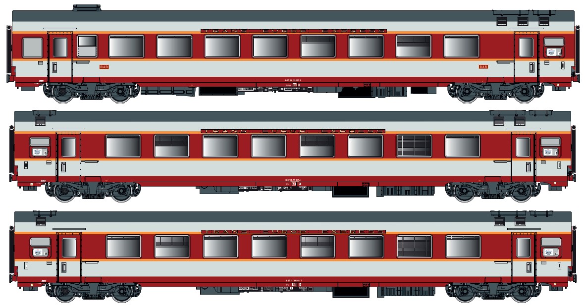 40804AC SNCF GC Personenwagen-Set 3-tlg. Ep.4 AC