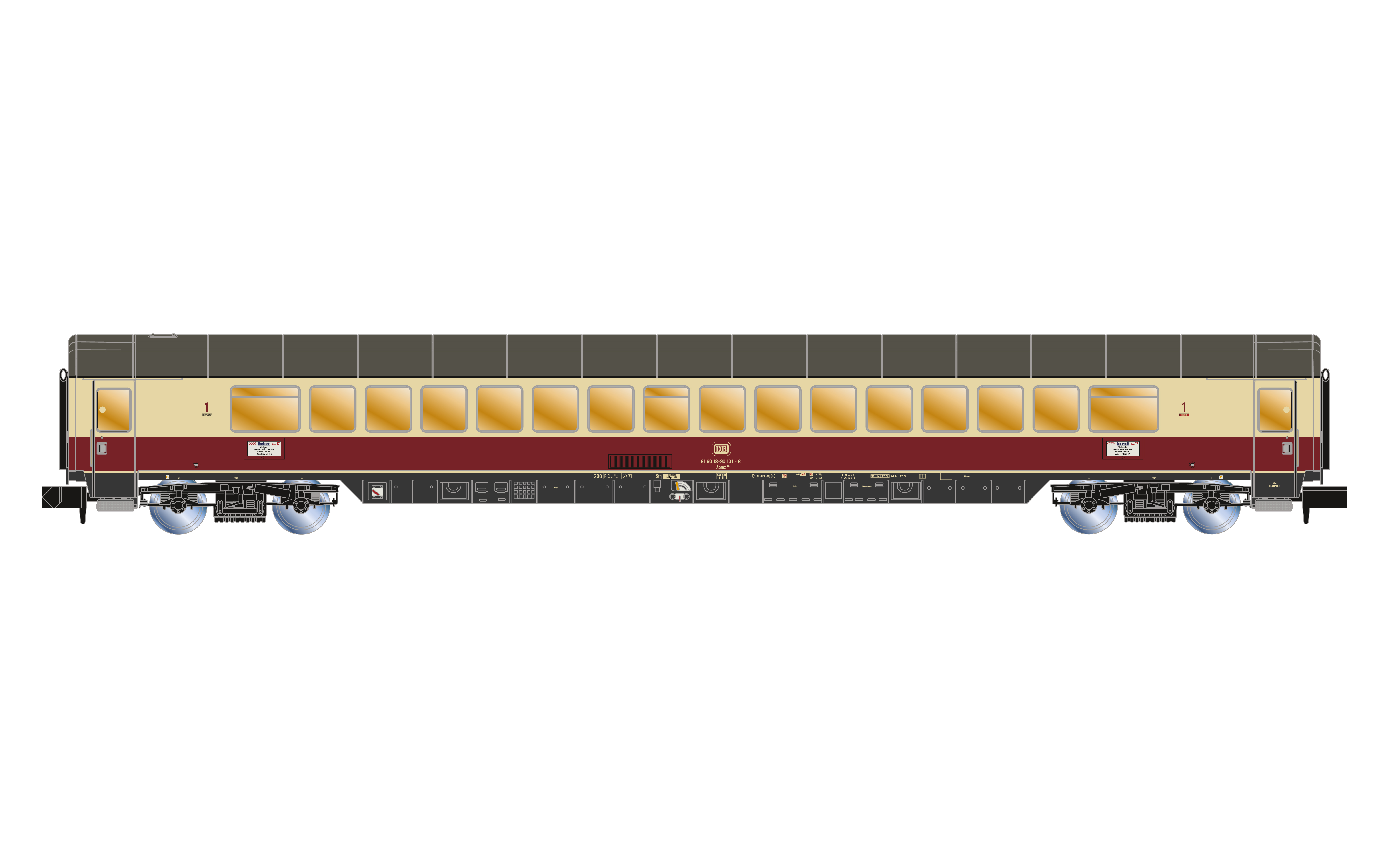HN4387 DB TEE-Wagen-Set "Rembrandt"“3tlg. Ep.4