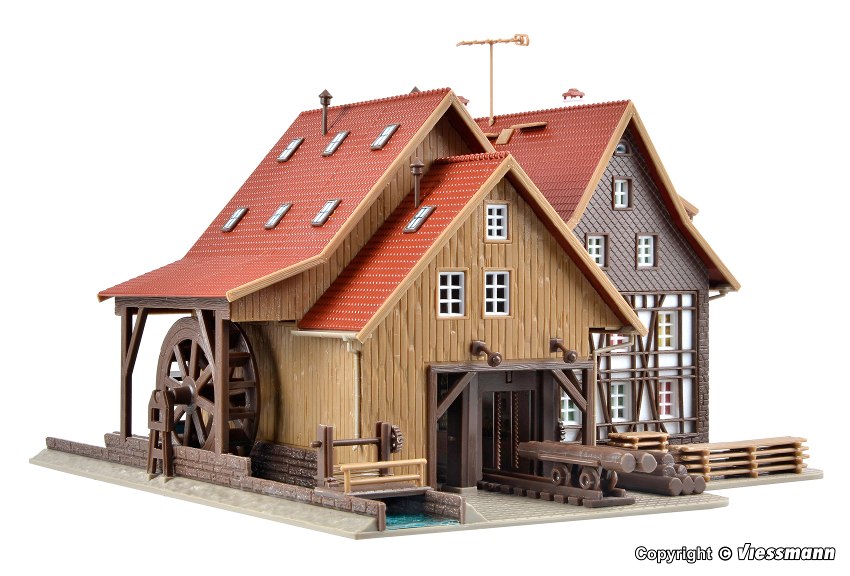 47713 Tonbachmühle mit Mühlrad und Sägegatter