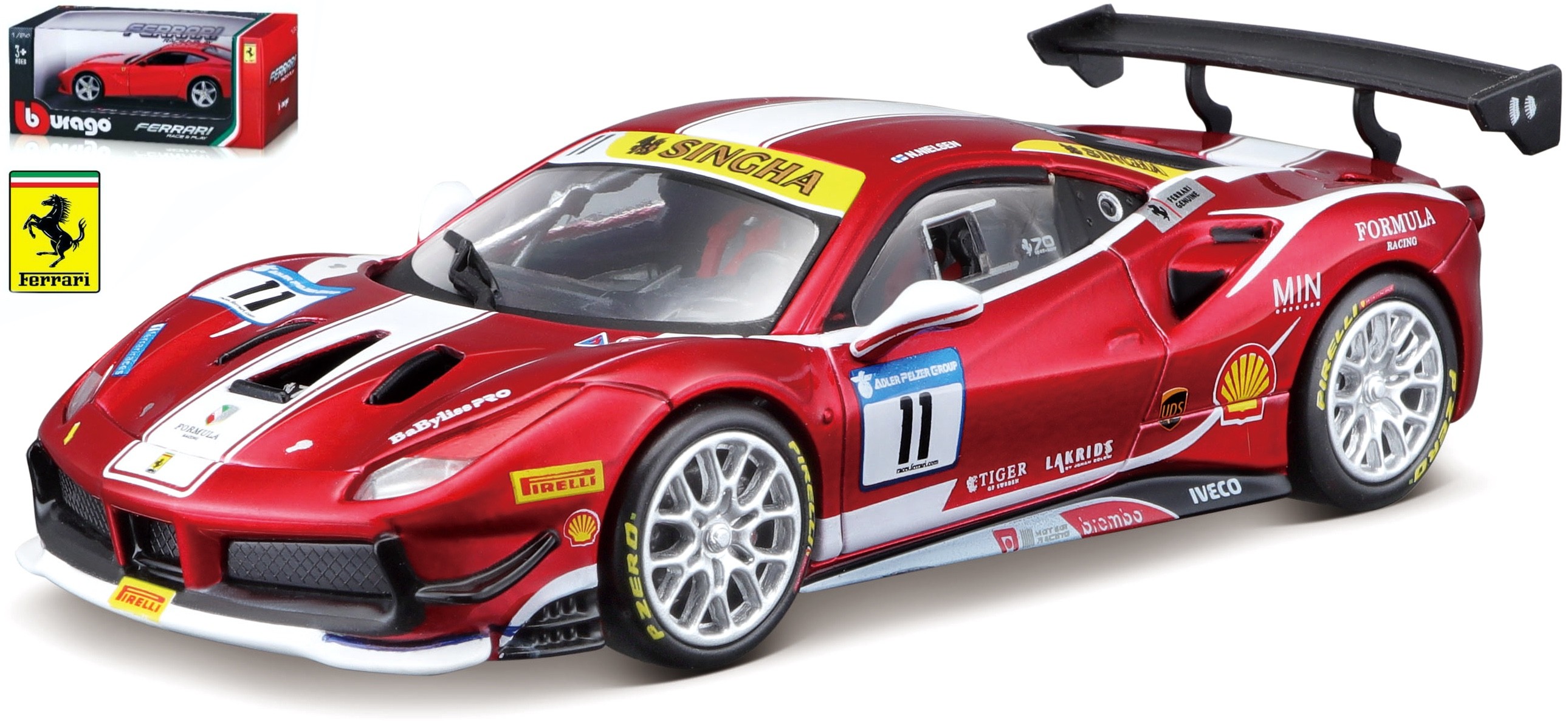 26308R Ferrari 488 Challenge #11 Racing 2017