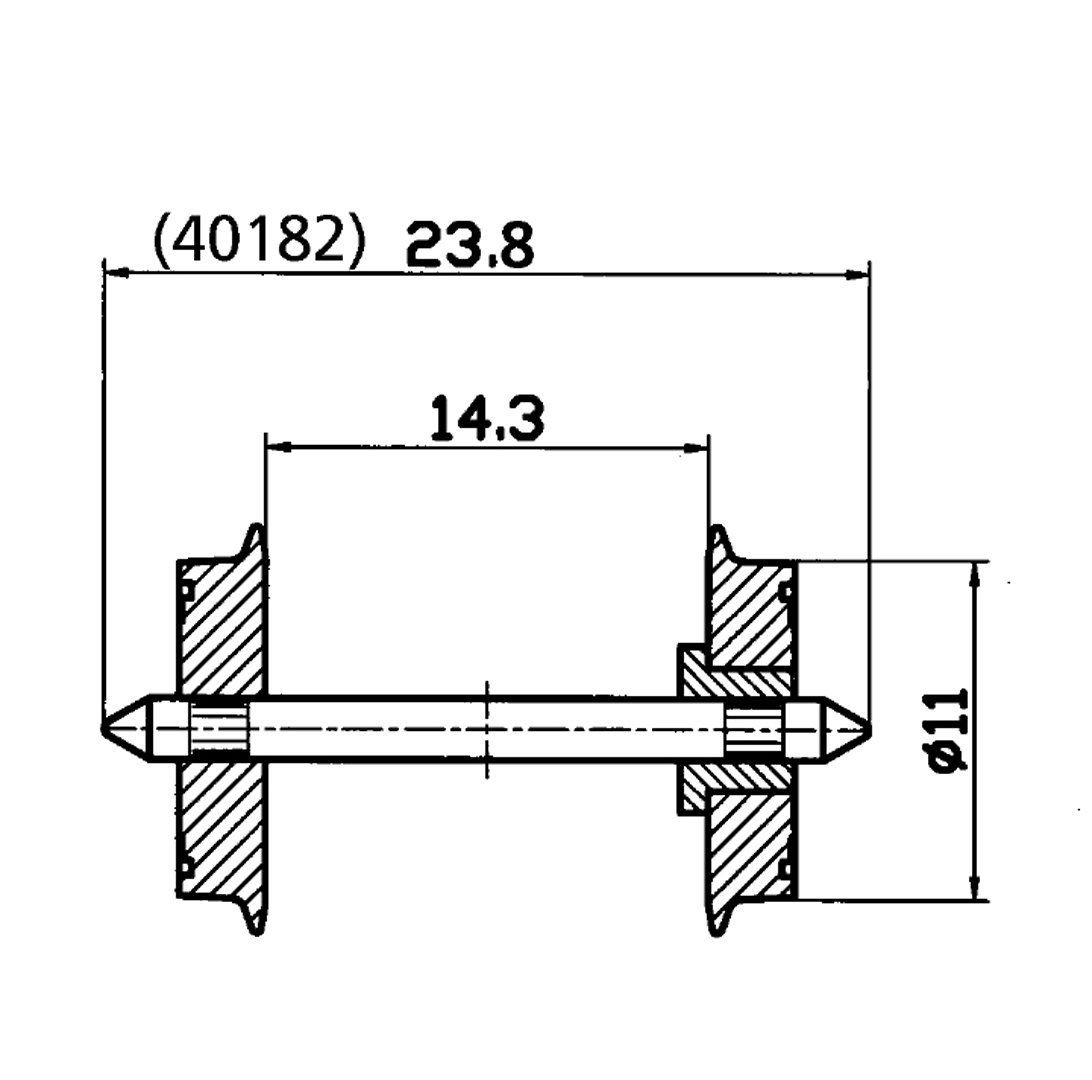 40182 Gleichstrom NEM-Normradsatz