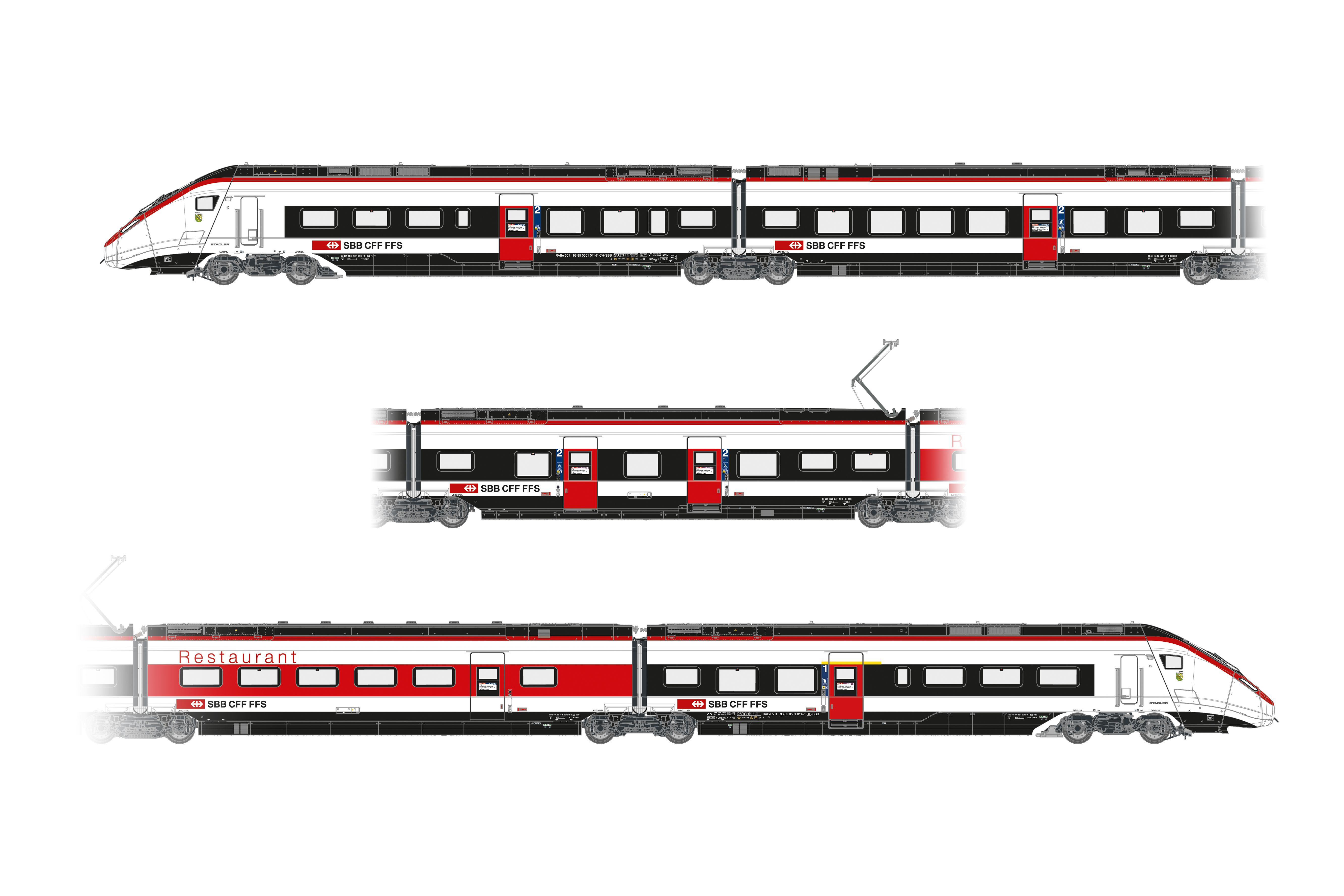 97233 SBB Triebzug RABe 501 011 5-tlg Ep.6