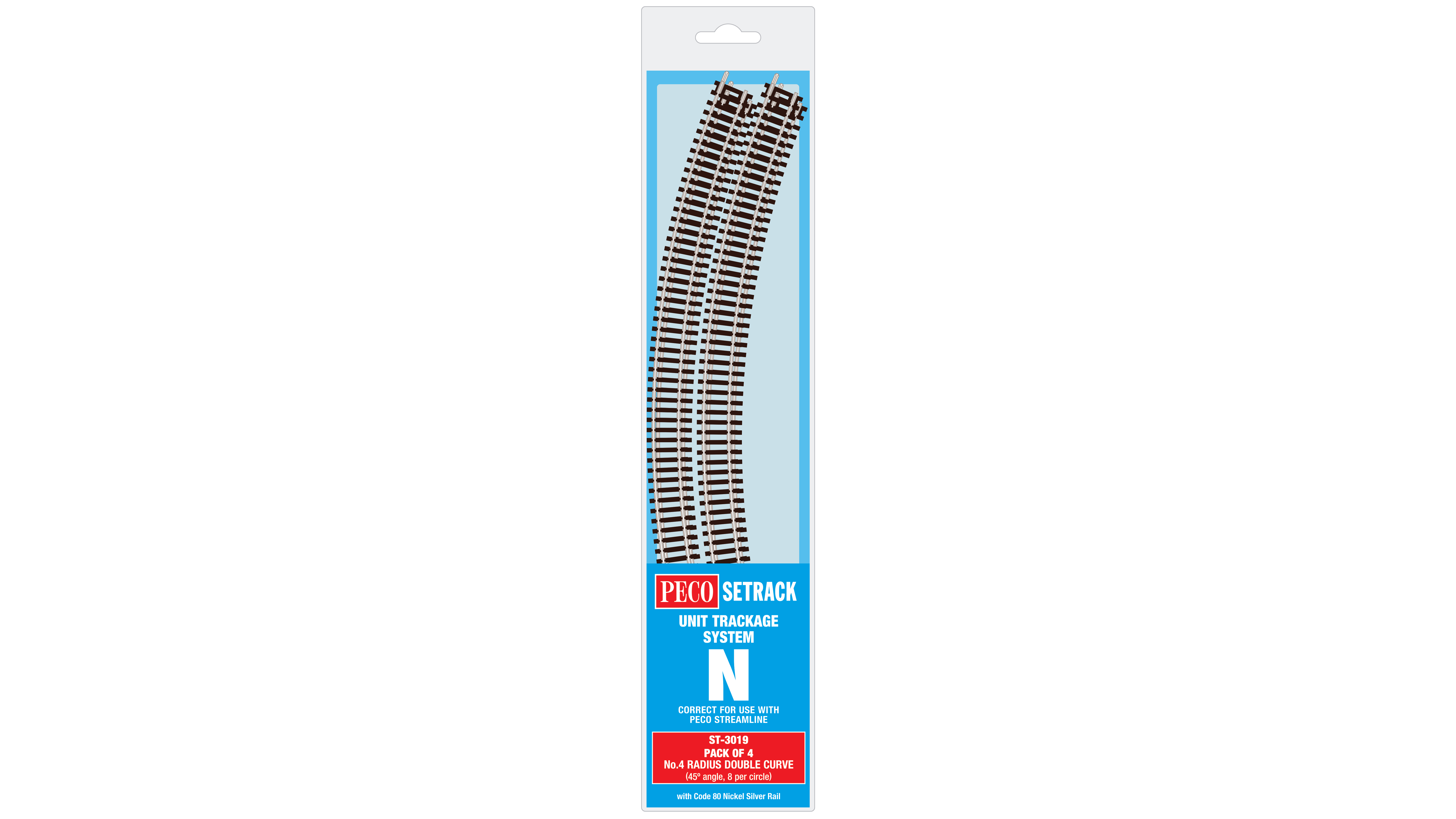 ST3019 C80 Gleis gebogen R4 - 333,4 mm, 45° (4)