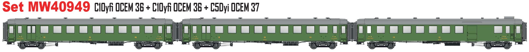 MW40949 PLM Personenwagen-Set 3-tlg. OCEM Ep.2b