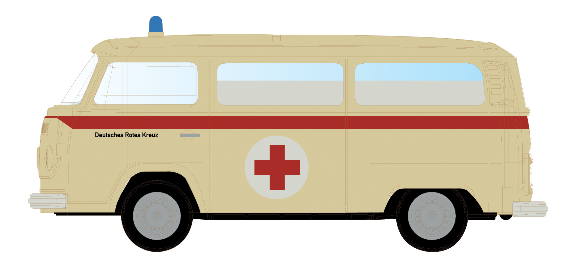 3959 VW T2 Bus Krankenwagen