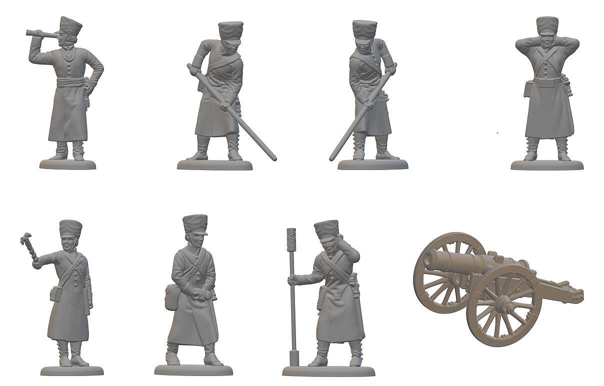 HäT - Hat Toy Soldiers 8359 Russische Fußartillerie, 1808