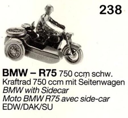 211202011 Set 2x Beiwagenmotorrad BMW R75
