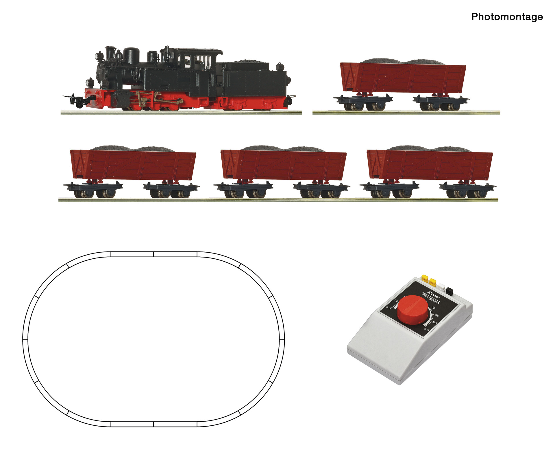 5140001 H0e Startset Dampflok + Lorenzug DC