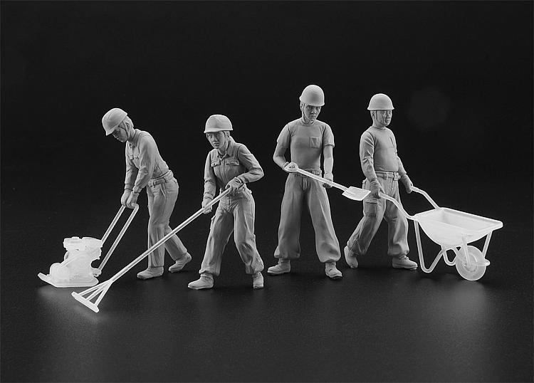666003 Bauarbeiter im Straßenbau - Set 4Figuren