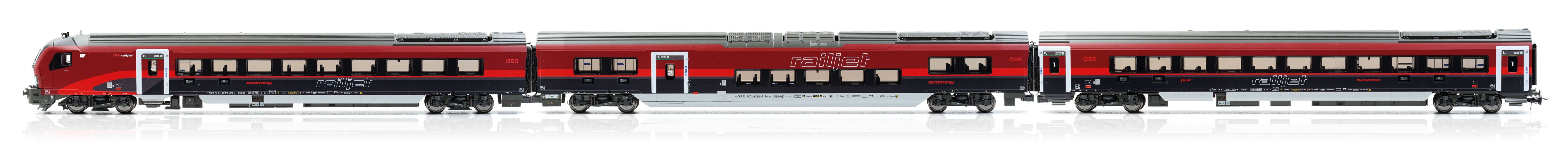 JC11301 ÖBB Railjet Wagen-Set 3-tlg DANI Ep.6 AC