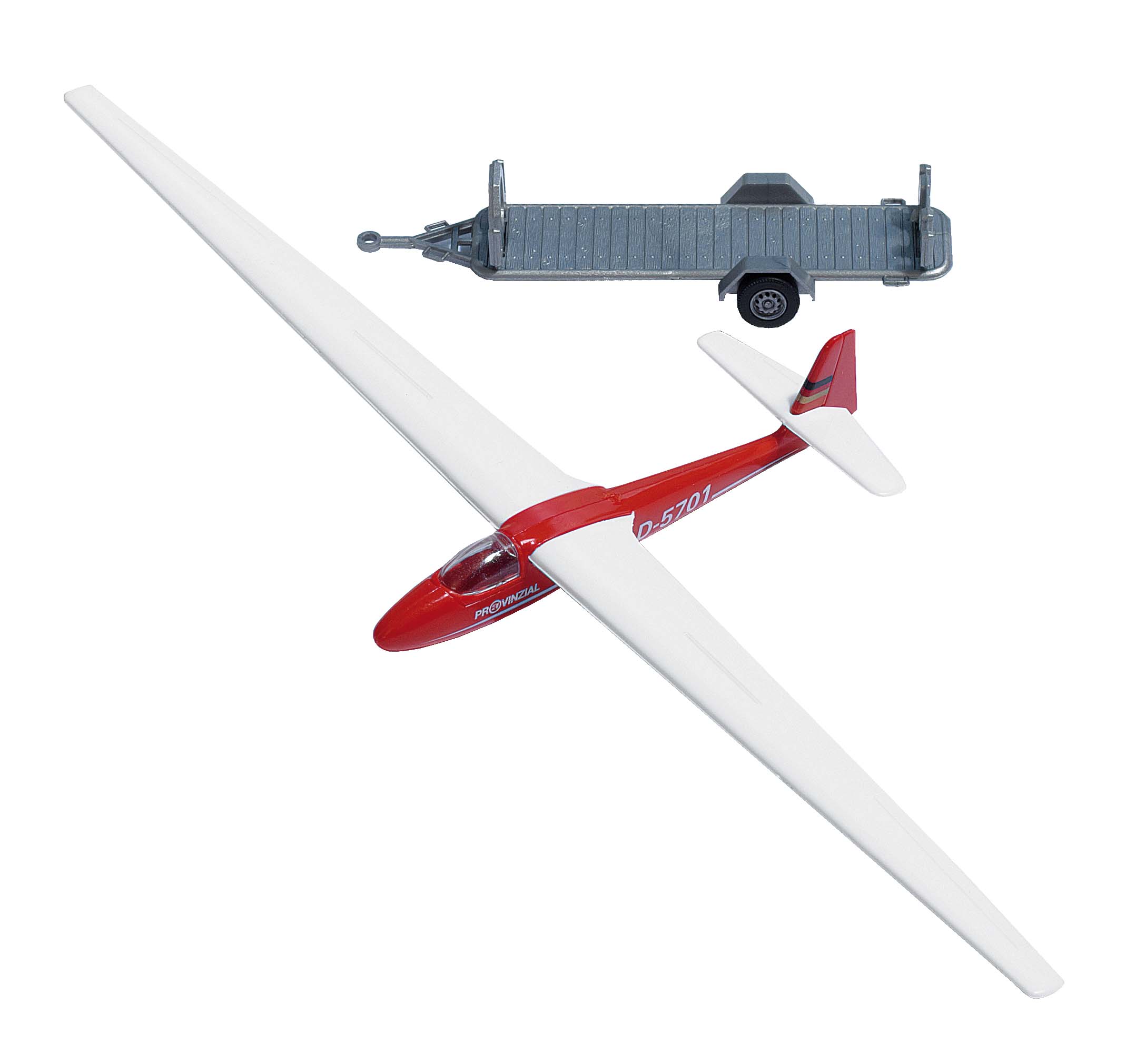 1154 Anhänger m. Segelflugzeug rot