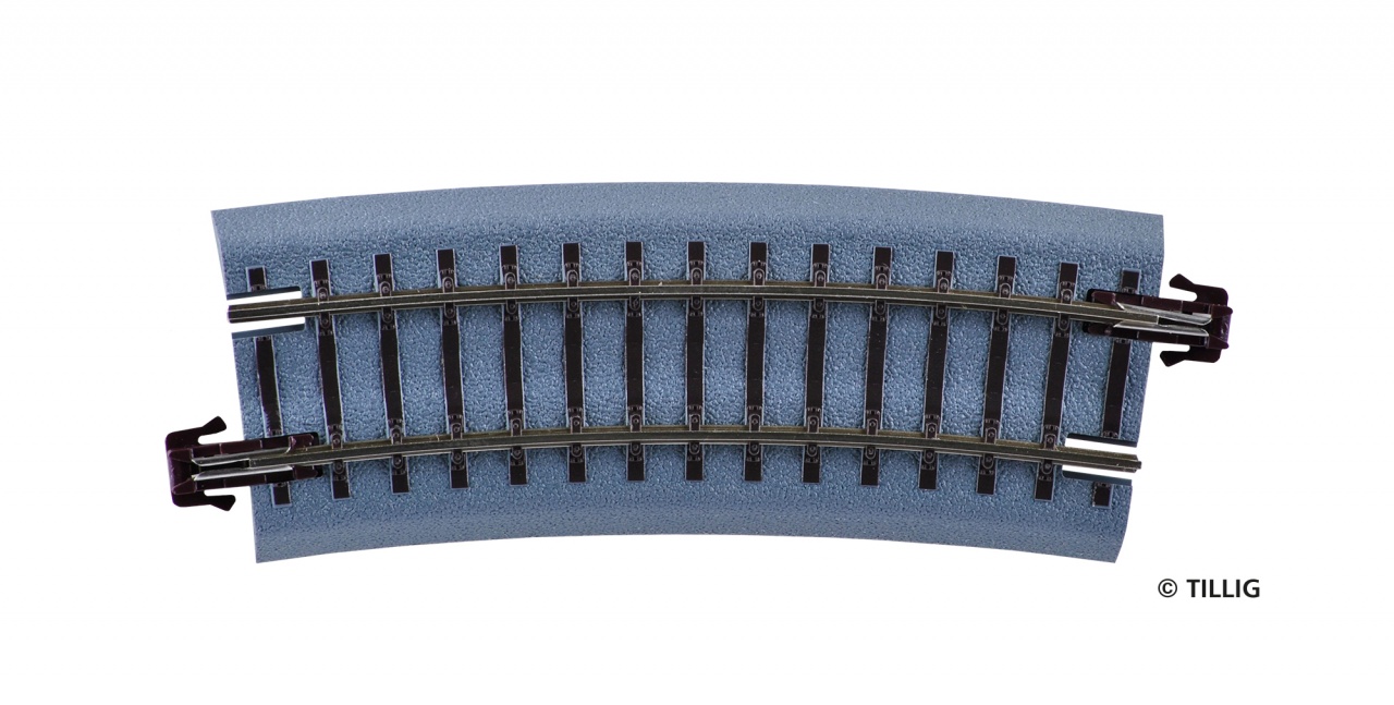 83720 Bettungs-Gleis gebogen braun R12