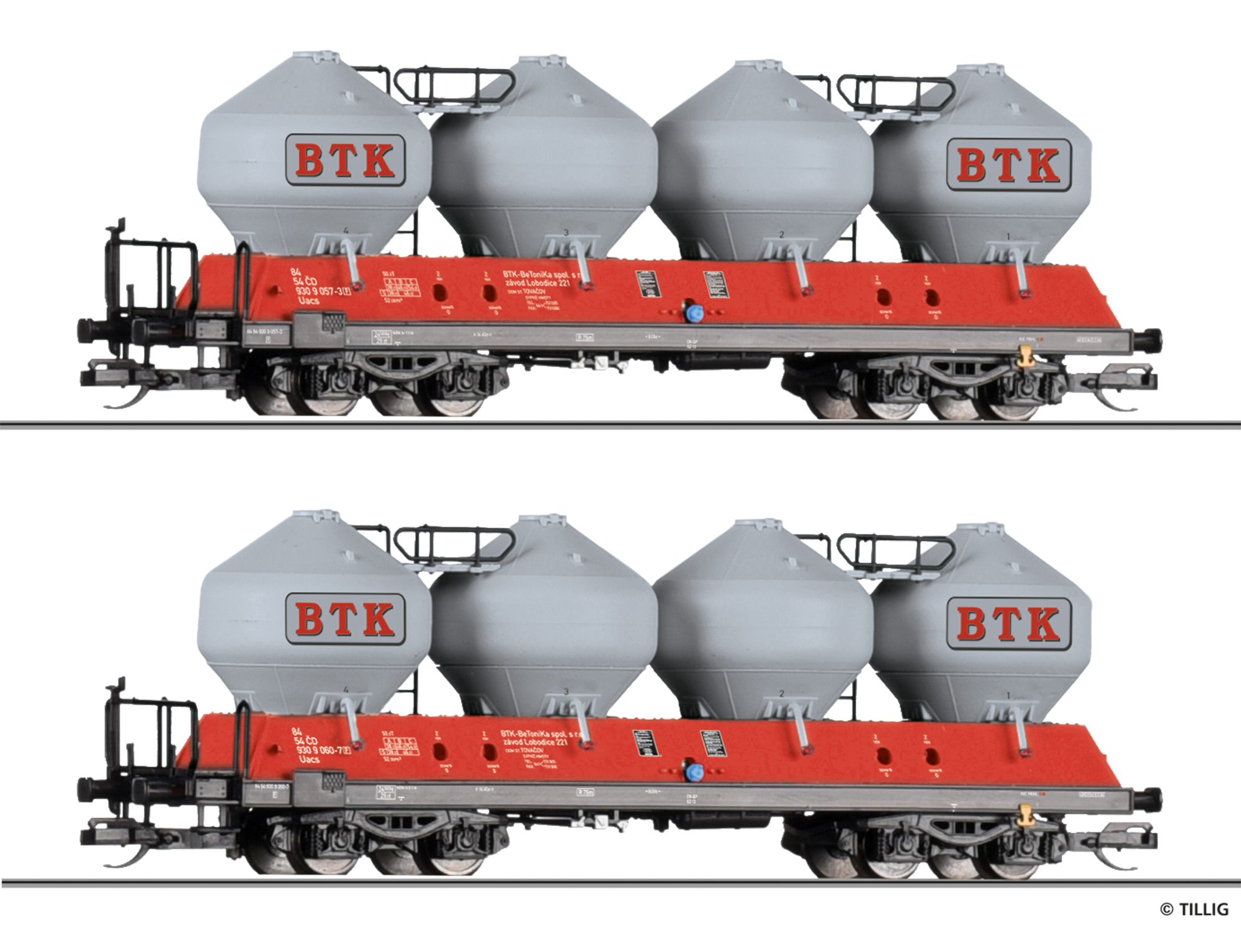 01115 BTK Güterwagen-Set 2-tlg Uacs 451.1 Ep.5