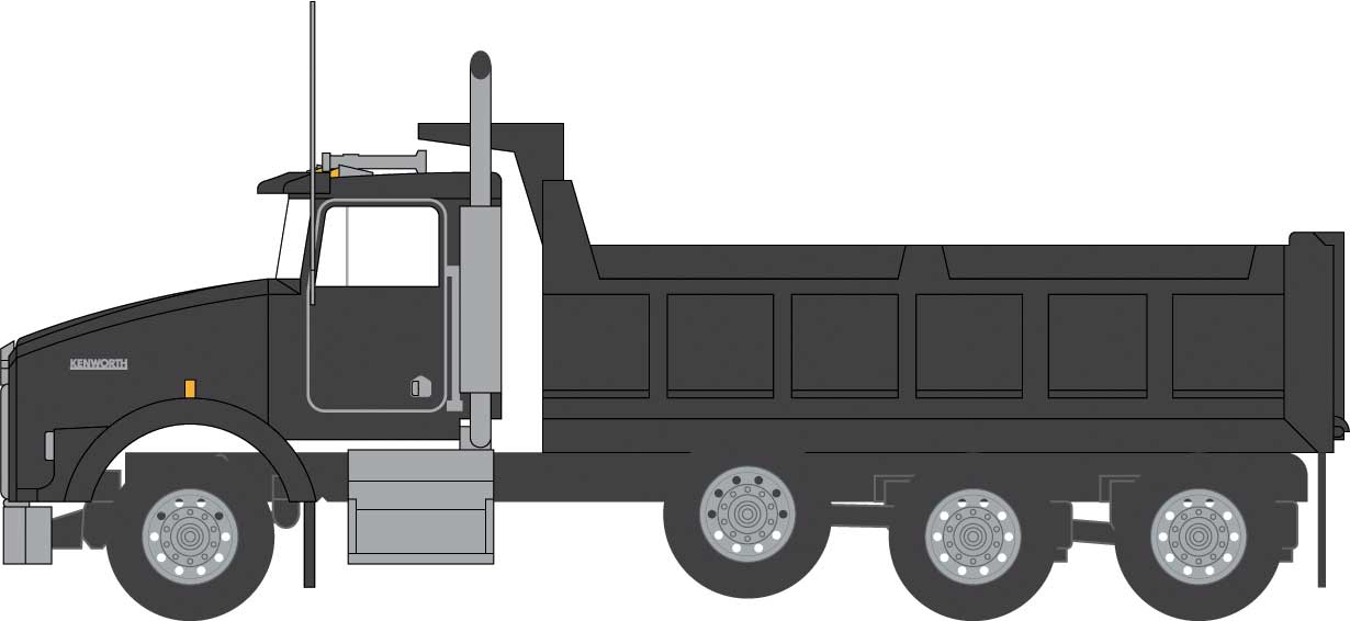48071 Kenworth T800 Dump Truck - Black