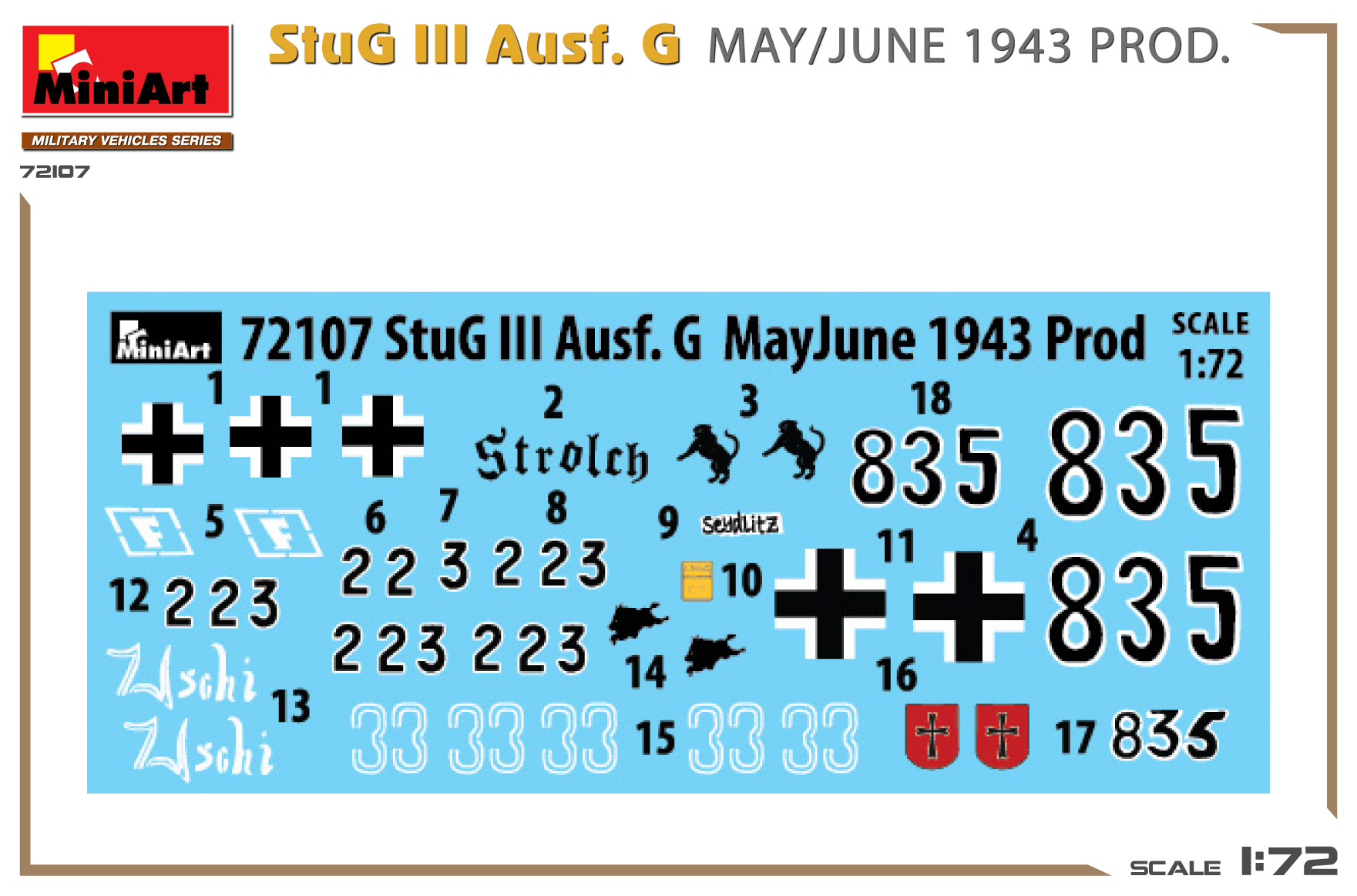 72107 StuG III Ausf. G May/June 1943 Prod.