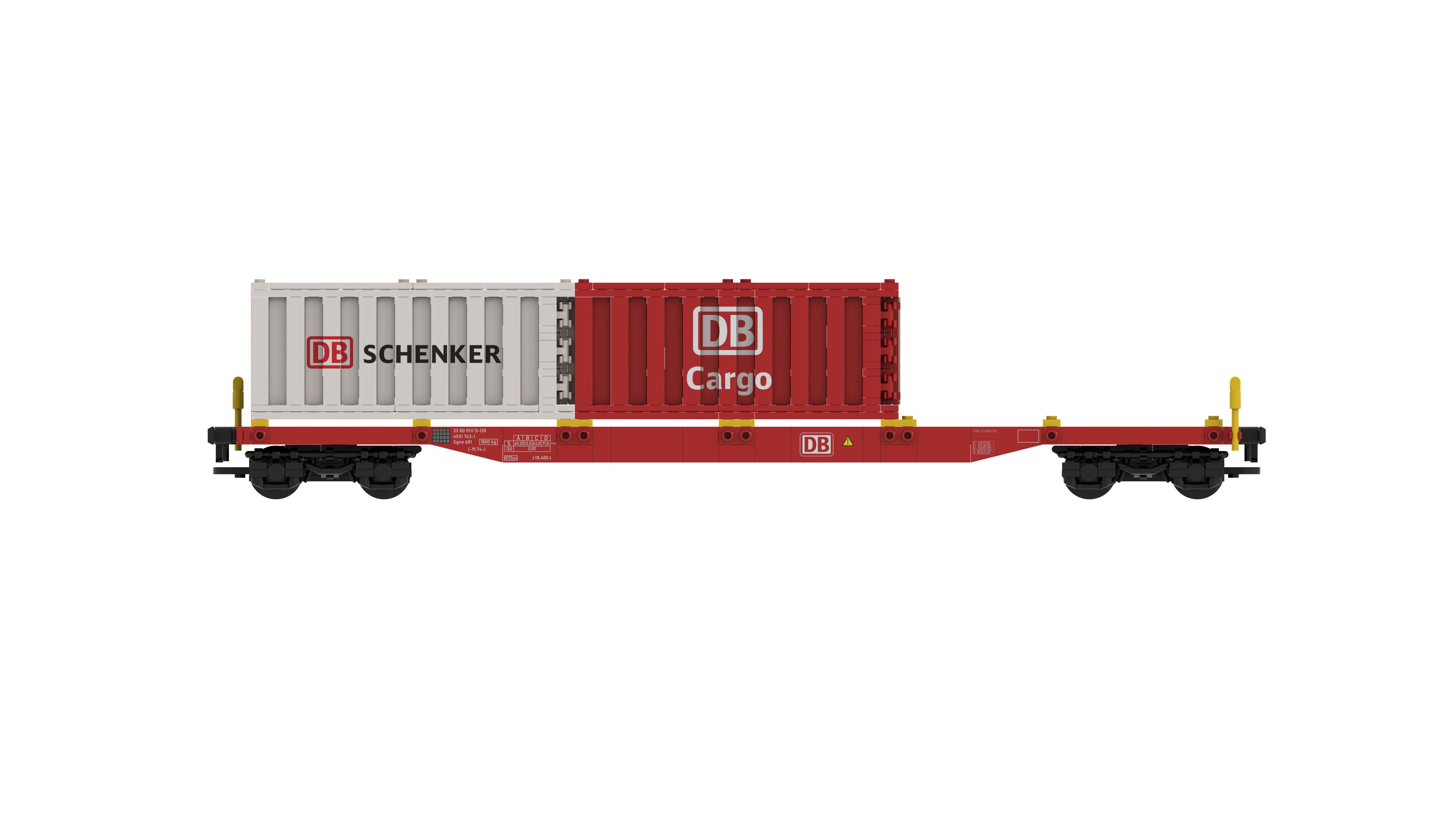 SH-3005 DBAG Containertragwagen Sgns 681