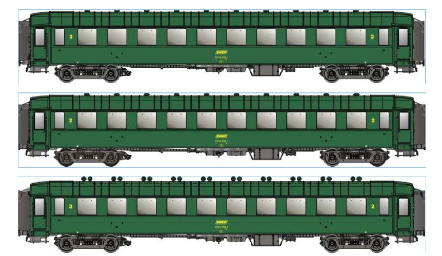 MW40901 SNCF Personenwagen-Set 3-tlg Ep.4a