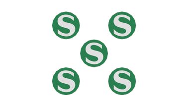 STONE HEAP SH-9039 2x2 Tile (Fliese) S-Bahn Logo