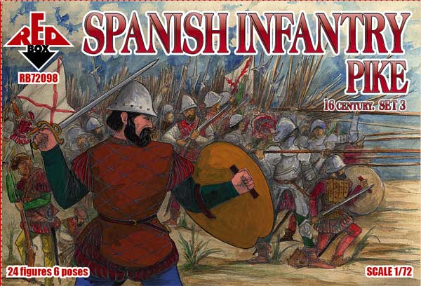 Red Box RB72098 Spanish Infantry (Pike). Set 3. 16 centr