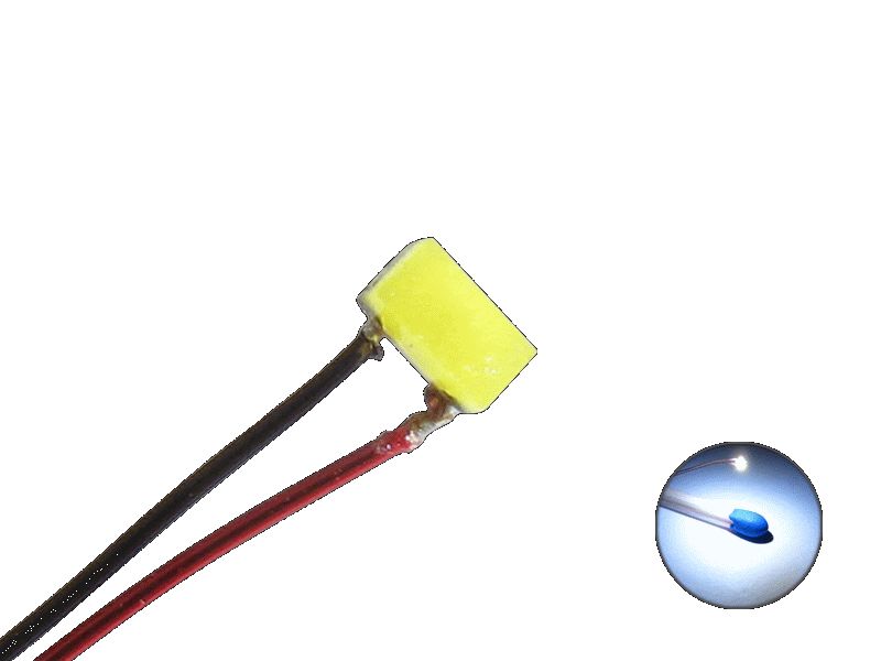 50202 LED SMD 0402 mit Kupferlackdraht Draht