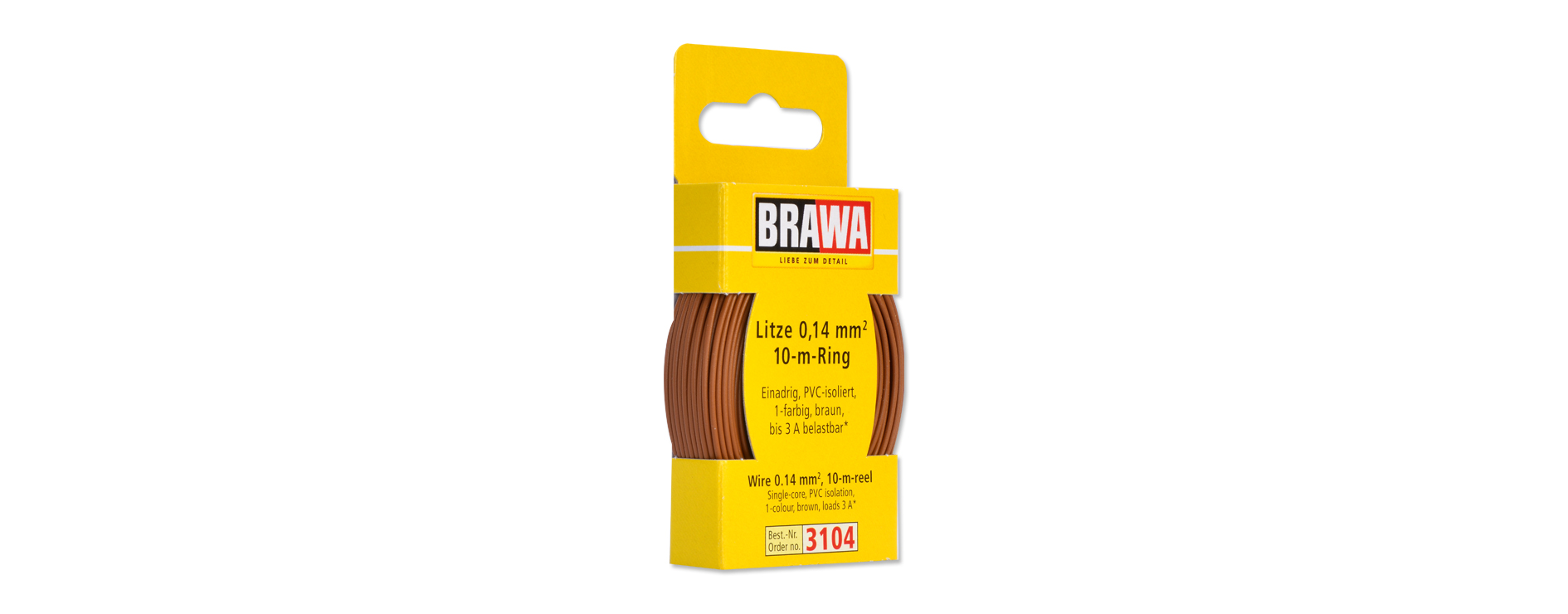 3104 Litze einadrig, braun 0,14 mm² 10 m