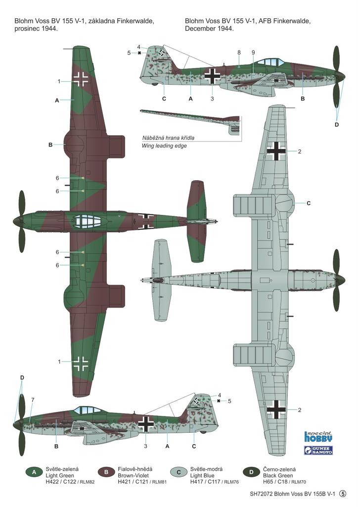 Special Hobby SH72340 Blohm & Voss BV 155V-1