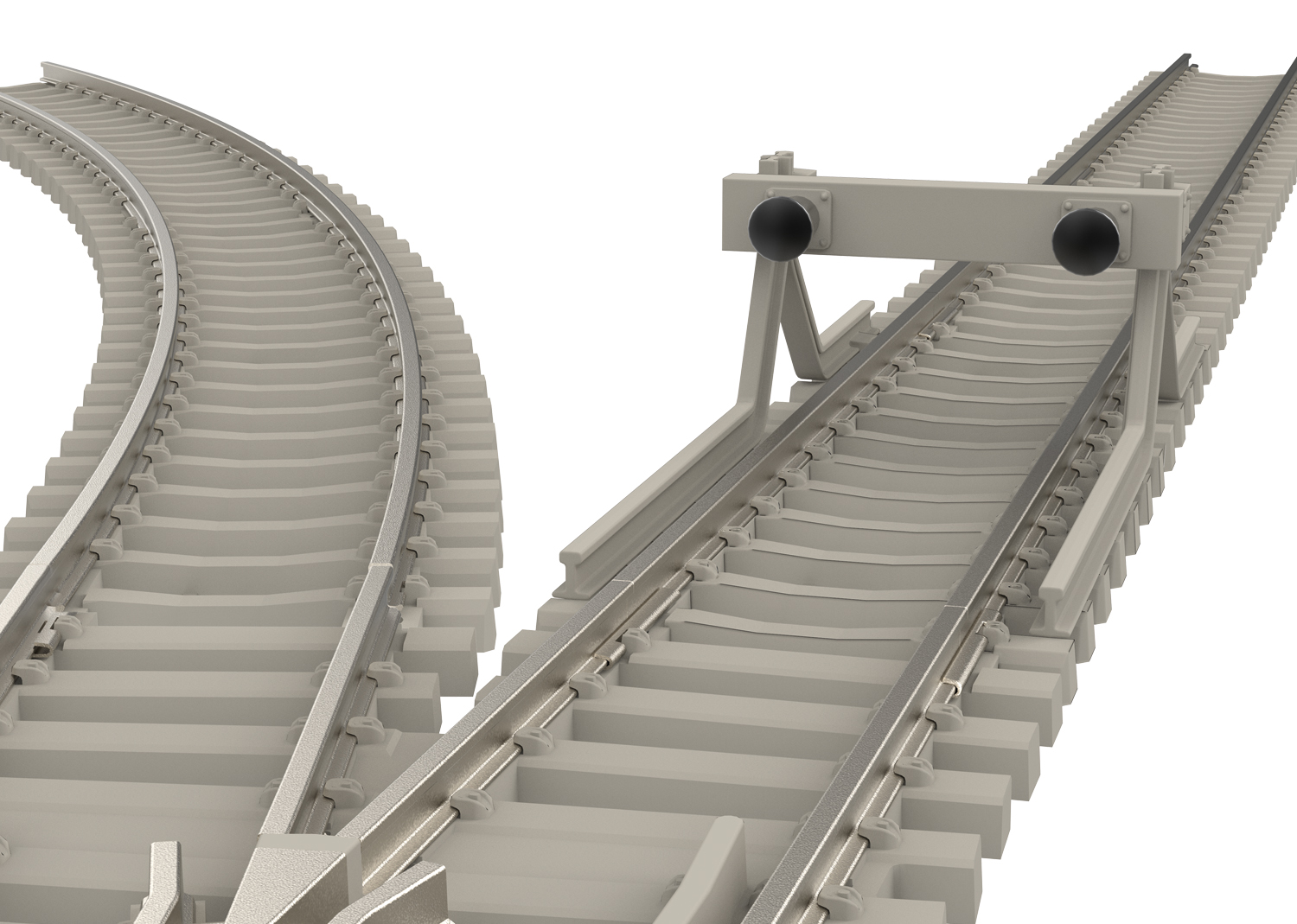 14520 Gebogenes Beton-Gleis R2b 295,4 mm 30°