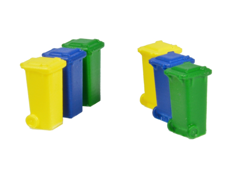 22230 Container 100 l. -Grün, Blau und Gelb-