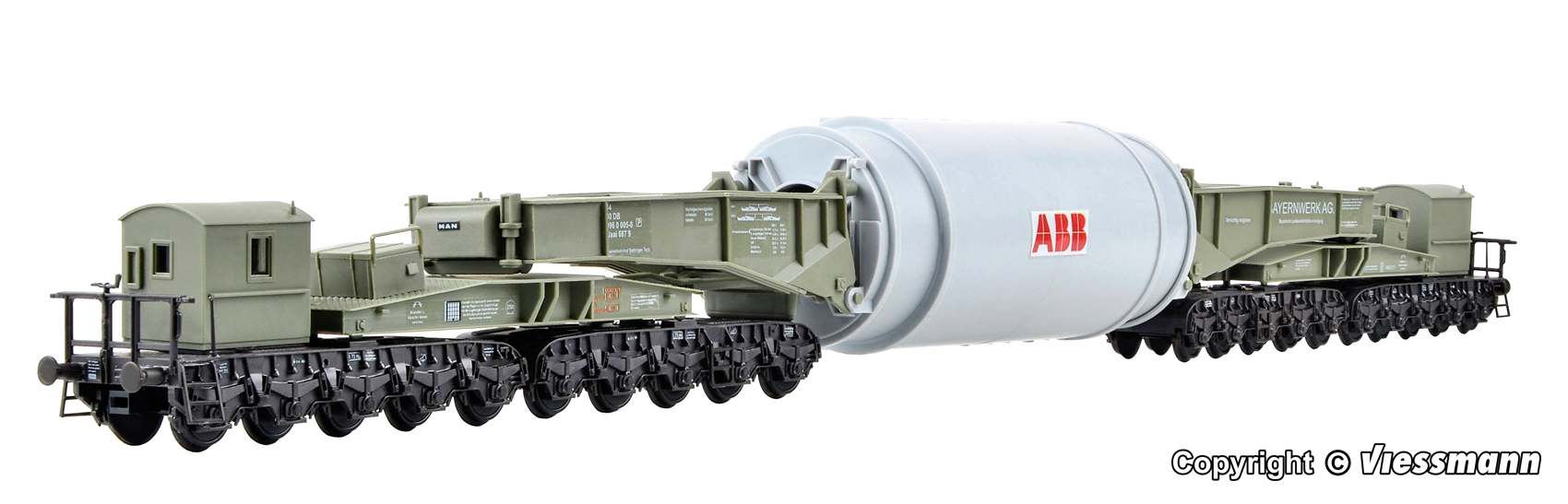 Kibri 16507 MAN Schienentiefladewagen