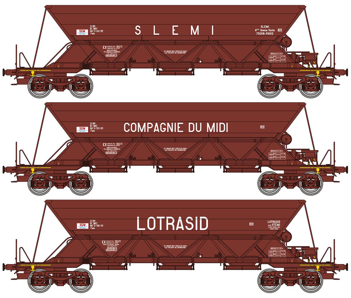 NW-267 SNCF Selbstentladewagen-Set 3-tlg. Ep.4