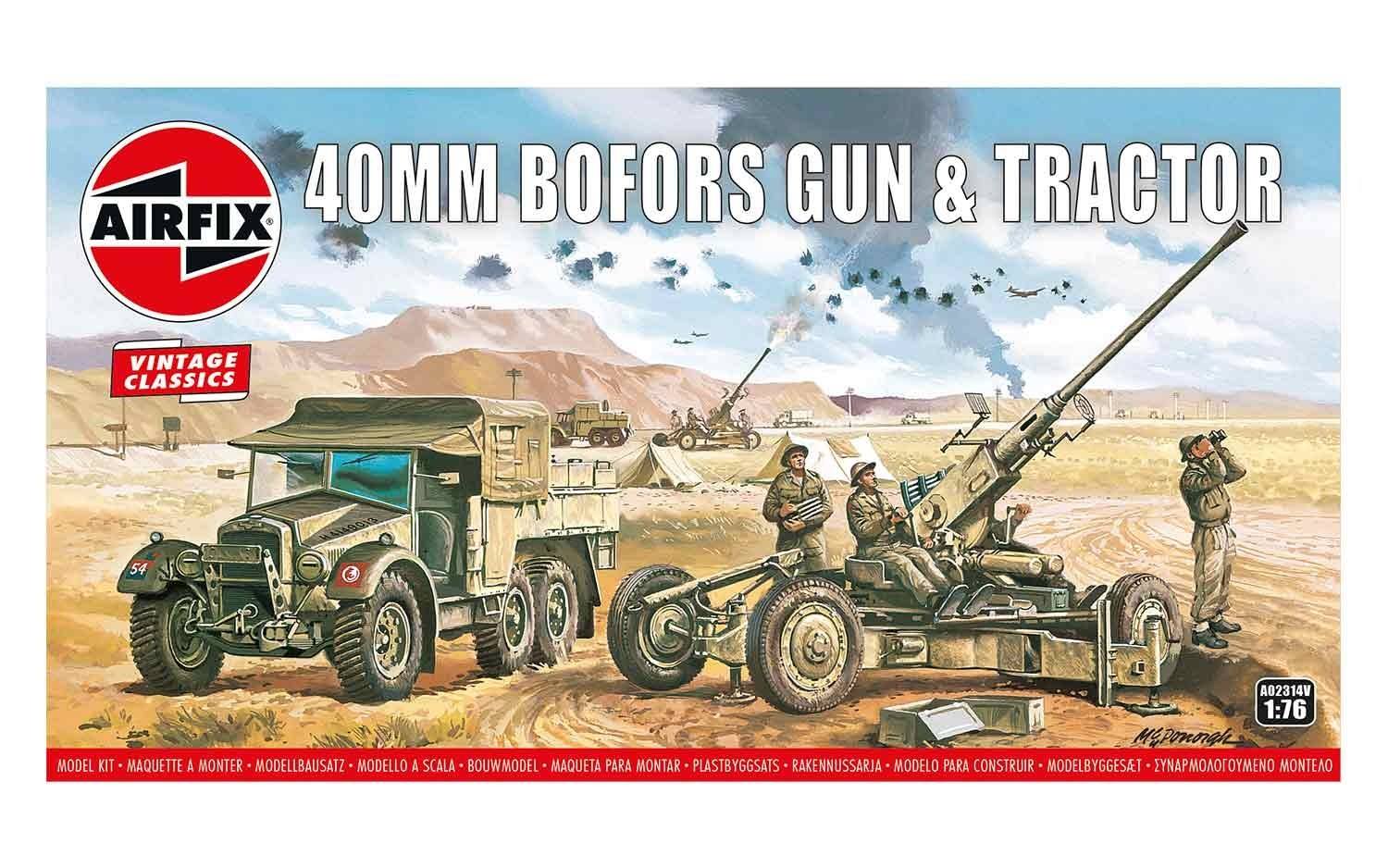 02314V Bofors 40mm Gun&Tractor Vintage Classic
