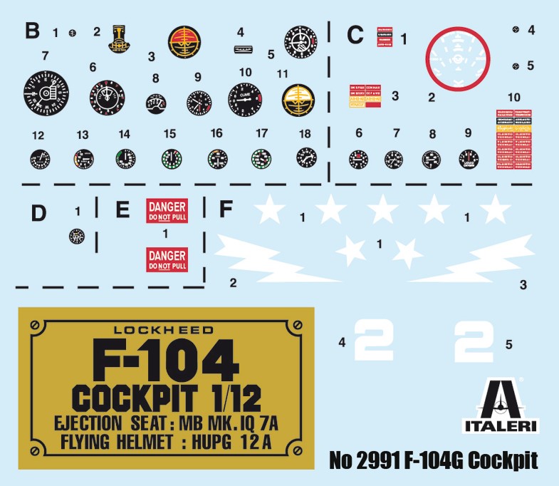 Italeri 2991 F-104G Cockpit
