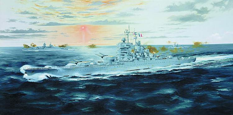 755752 French Battleship Jean Bart 1950