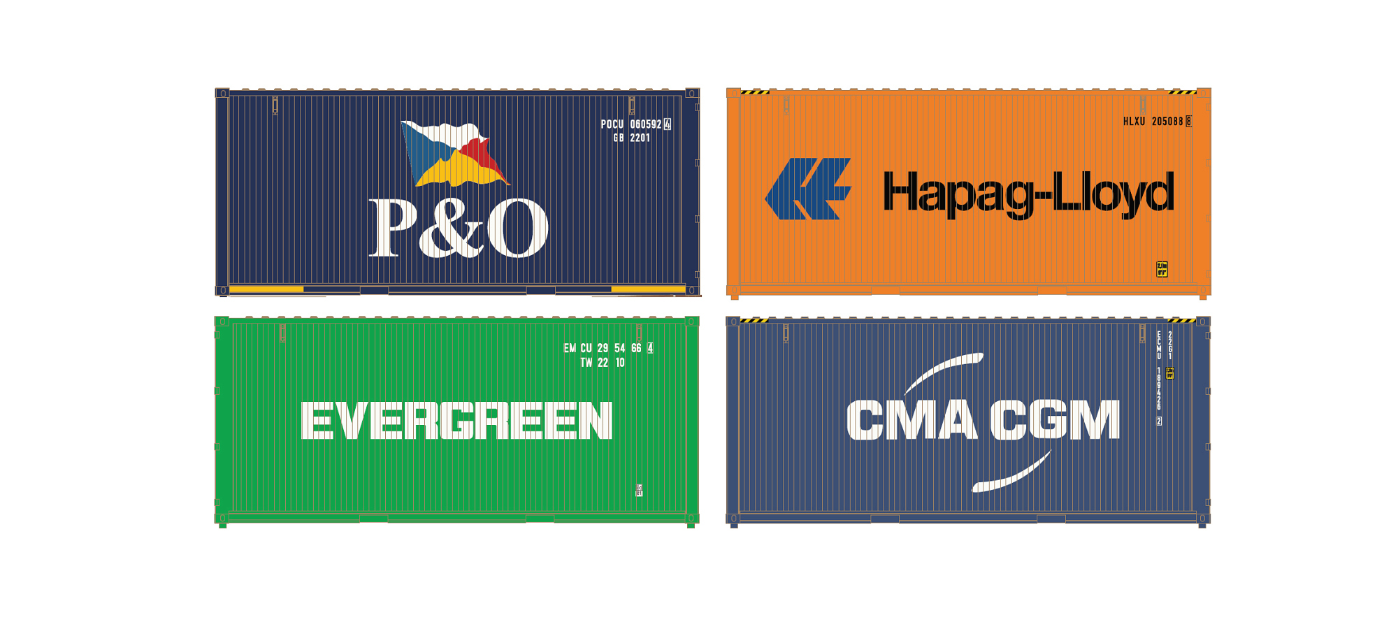 9016 4er Set 20' Container - Set 1