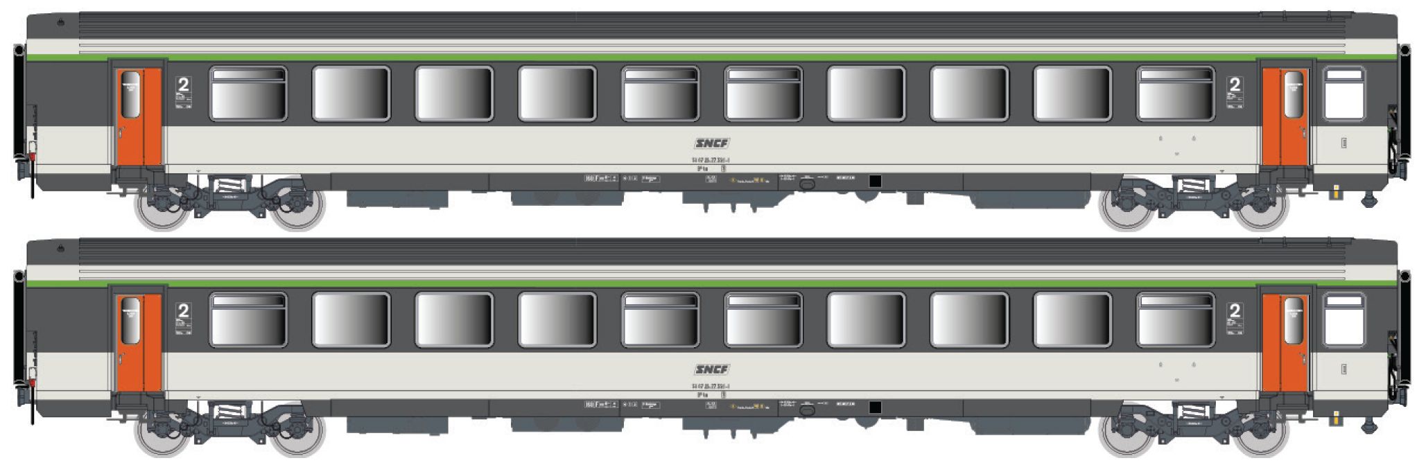41220 SNCF Personenwagen-Set 2-tlg. Ep.4