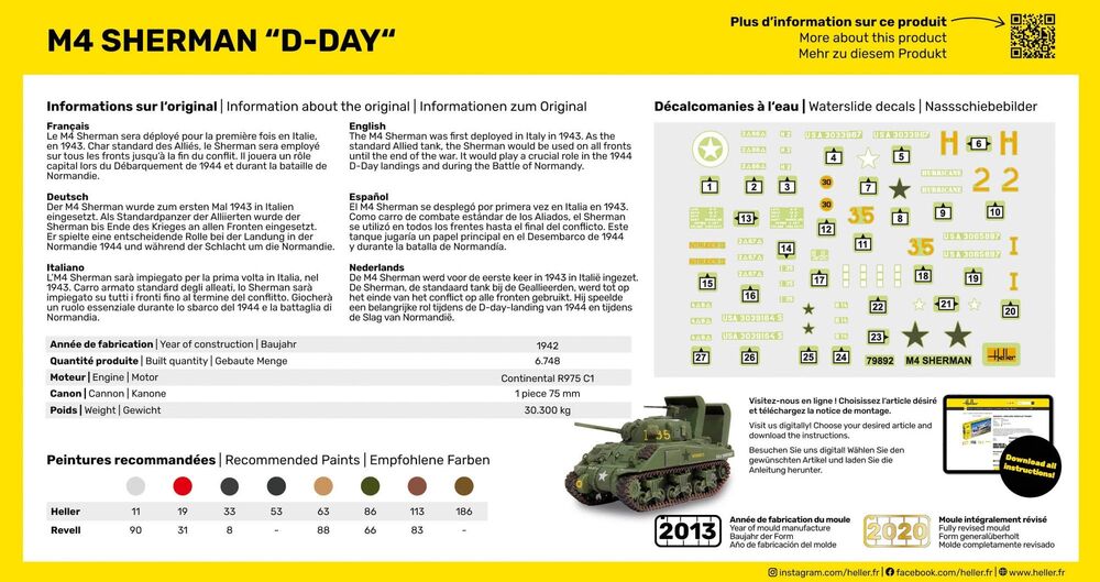 Heller 79892 M4 Sherman 'D-Day'