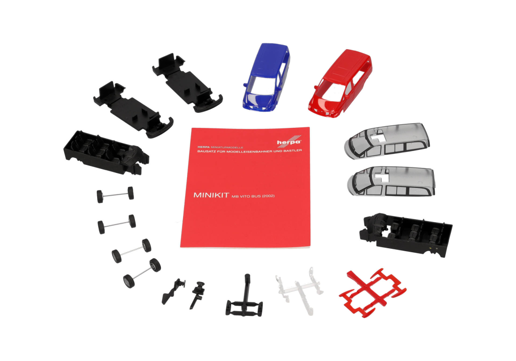 Herpa 014236 MiniKit: MB Vito Bus (W639) rot/ultramar