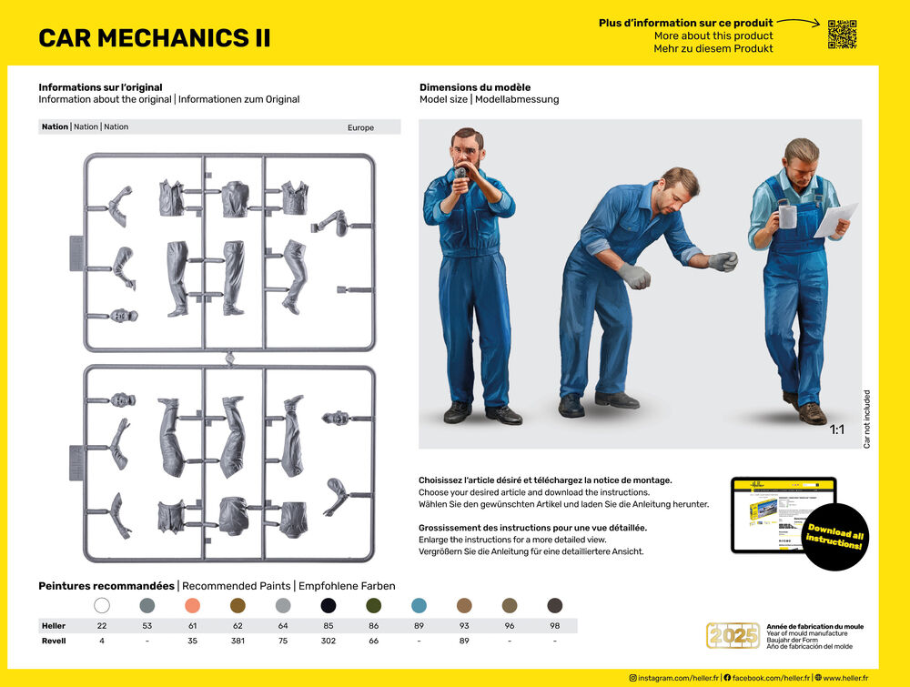 Heller 82756 Car Mechanics II / Mechaniker II