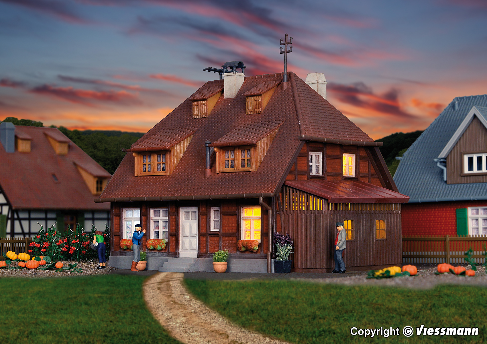 Kibri 38209 Haus Mühlenweg mit Hausbeleuchtung