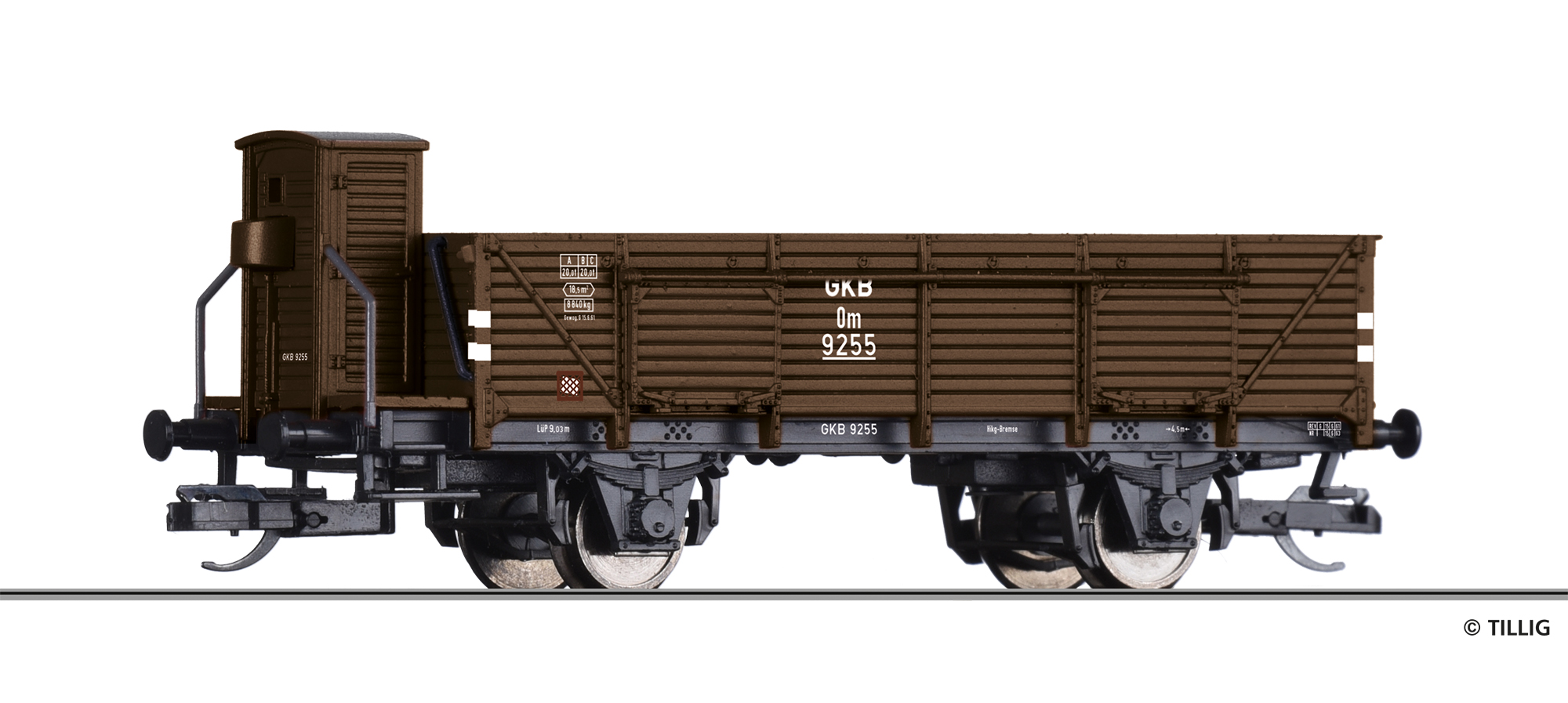 Tillig 17631 GKB offener Güterwagen Om Ep.3