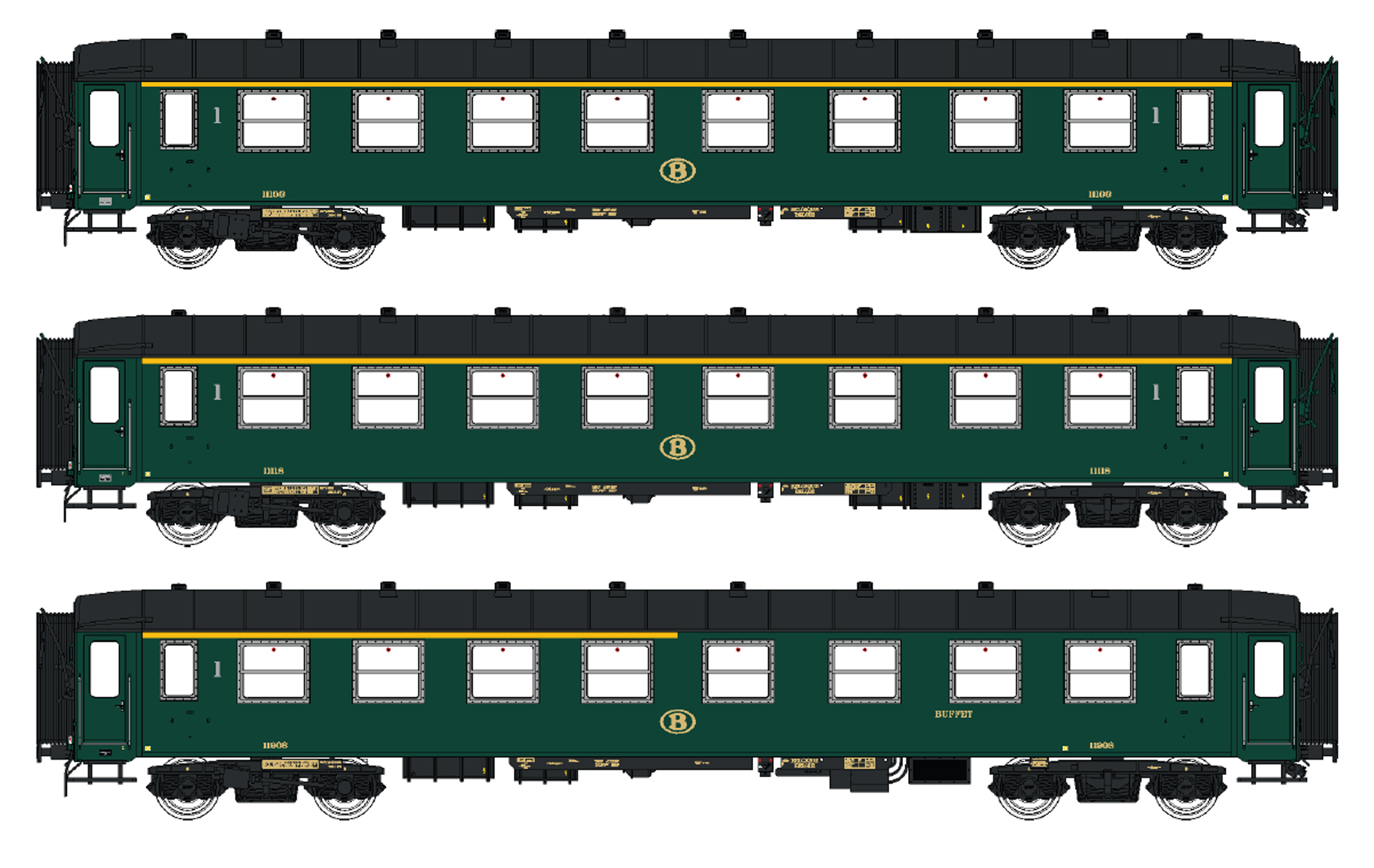 42101 SNCB Personenwagen-Set I2 3-tlg Ep.3c