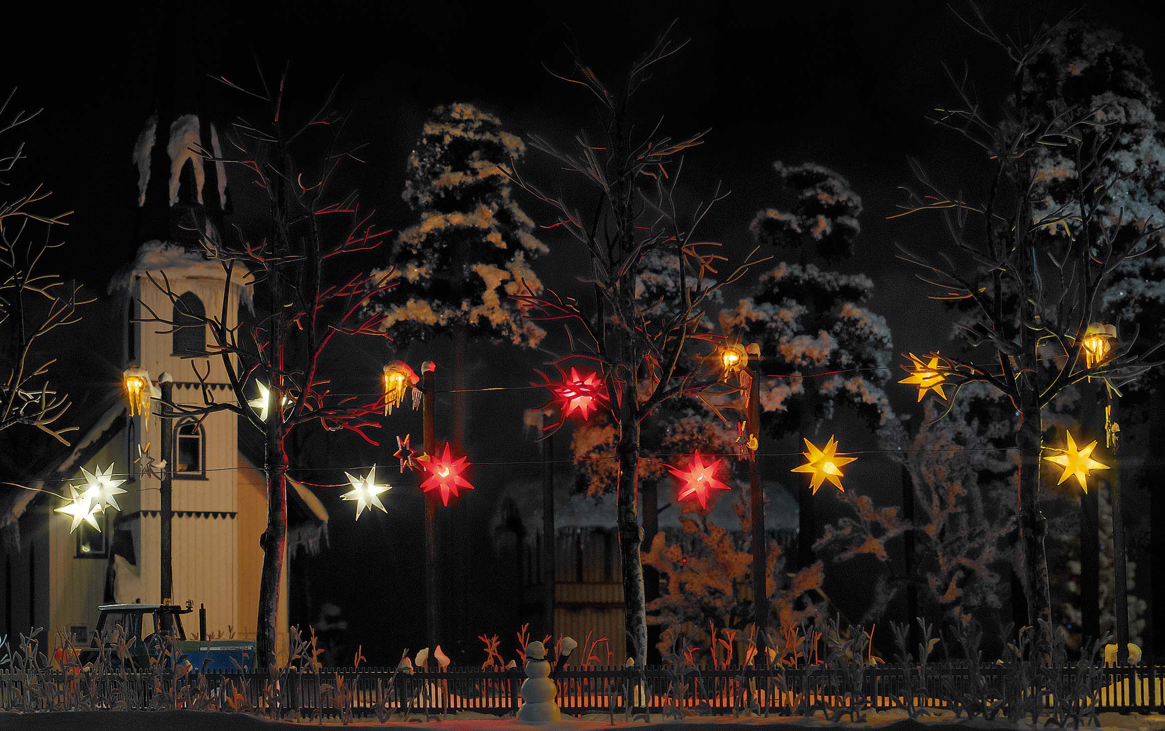 5415 Beleuchtete Weihnachtssterne, 3 St.