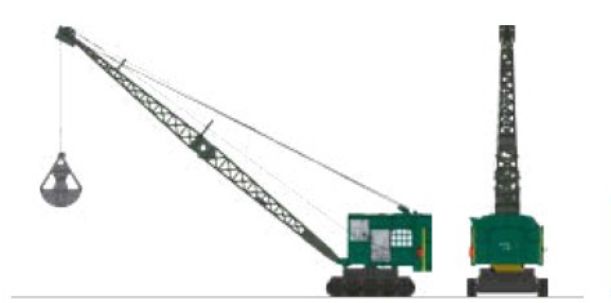 CB-158 BONDY-Kran auf Raupe (Grün) Nogent